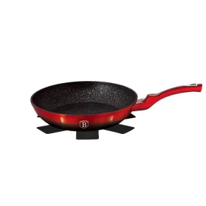 Berlinger Haus Frypan, 24 cm, + 1PC FREE PROTECTOR, Metallic Line Black Burgundy Edition
