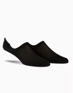Calvin Klein 2 Pack No Show Cotton Blend Black Socks