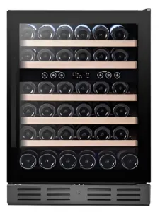 Wine Cooler Built in Dual 46 Bottles Black