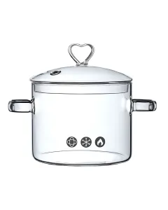 Luciano 2000ml High Borosilicate Glass Pot with Lid