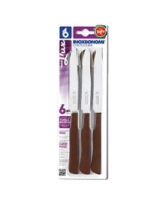 Inox Bonomi BLS. 12 STEAK KNIFE CM. 11 BROWN