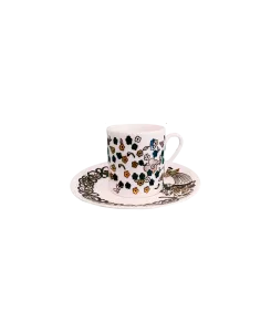 CORNUCOPIA Green Coffee Cup Set of 4