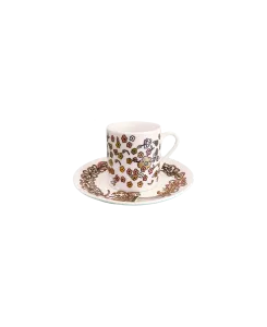 CORNUCOPIA Pink Coffee Cup Set of 4