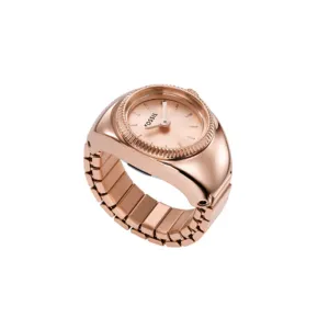 Fossil Watch Ring Two-Hand Rose Gold-Tone Stainless Steel ES5247