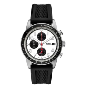 Fossil Sport Tourer Chronograph Black Silicone Watch FS6087