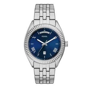 Fossil Campbell Three-Hand Day-Date Stainless Steel Watch FS6140