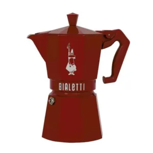 Bialetti 9056 Moka Exclusive Red 6 Cups Coffee Maker