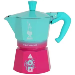 Bialetti 0005391 Moka Express Squid Game 3 Cups blue and pink color