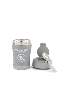Twistshake Insulated Food Container 350ml Pastel Grey