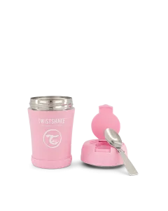 Twistshake Insulated Food Container 350ml Pastel Pink