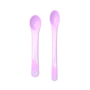 Twistshake 2x Feeding Spoon Set 6+m Pastel Purple