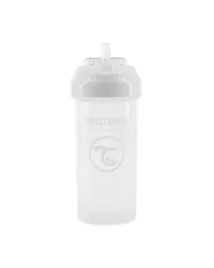 Twistshake Straw Cup 360ml 6+m White