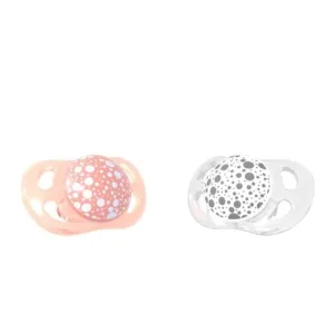 Twistshake 2x Pacifier 0-6m Pastel Peach White