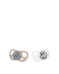 Twistshake 2x Pacifier 6+m Pastel Grey White