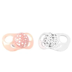 Twistshake 2x Pacifier 6+m Pastel Peach White