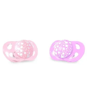 Twistshake 2x Pacifier 0-6m Marble Pink-Purple