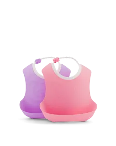 Twistshake Bib 4+m Pastel Pink Purple