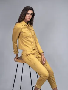 Cargo Jacket Col Mao, Front Patch Pockets With Flap