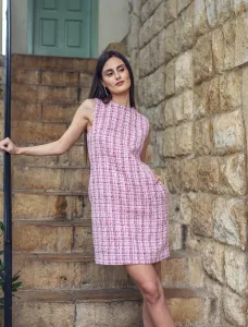 Sleeveless Round Neckline Dress With Pockets