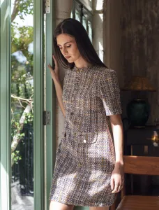 Half Sleeve Dress With Front Flap Pockets