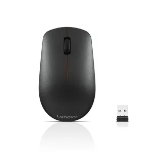 Lenovo (GY50R91293) 400 Wireless Mouse - Full-Grip Ambidextrous Design - 1200DPI - Black