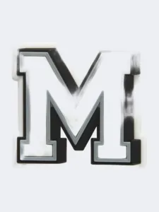 Crocs Letter M Unisex Lifestyle Pins White/Grey/Black