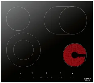 Hob Lofra Venere VENERE60 Black Glass