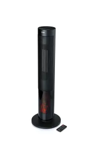 Domo Ceramic Heater -Tower Design -Fireplace Effect-2000 W