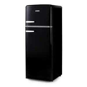 Domo Retro Fridge-Freezer - D - 206 L - Black