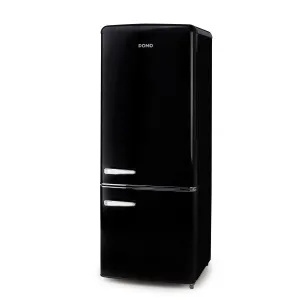 Domo Retro Fridge-Freezer - D - 191 L - Black