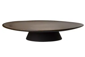 Cakeserver on Foot Aida Raw Metallic Brown 34cm