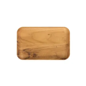 Rectangular Dinner Plate Aida Raw Teak Wood 15468