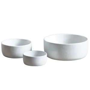 Set of 3 Bowls Aida Raw Arctic White 16036