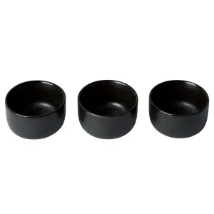 Set of 3 Mini Bowl Aida Raw Titanium Black 7.5*3.8