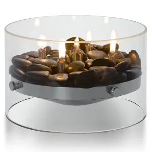 Fire Oil Lamp Philippi 123118 Glass Stainless