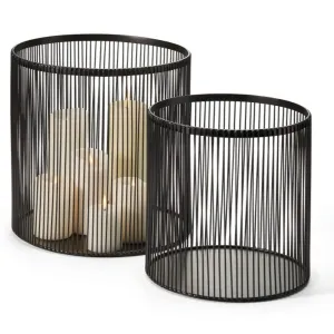 Set of 2 Candle Holder Philippi Nobo Hurric 122028