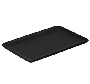 "Rectangular Plate Aida Raw Titanium Black 23,5*15"
