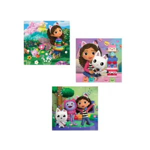 Clementoni Gabbyâ€™s Dollhouse 3 In 1 Puzzle