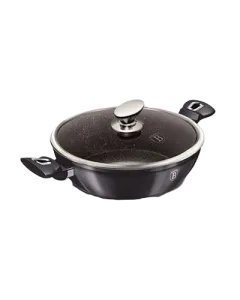 Berlinger Haus Shallow pot with lid, 28 cm, Metallic Line Carbon Pro Edition