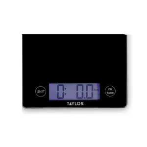 Kitchencraft Taylor Digital Dual Glass Kitchen Scale, 5Kg / 5000Ml, Black