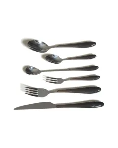 Reinhaus Flatware / Cutlery / Stainless Steel Diamond Black Set 36 Pieces