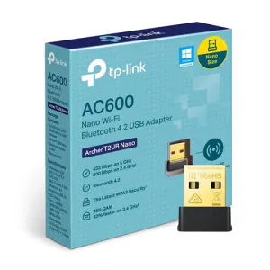 TP-Link (Archer T2UB Nano) AC600 Nano Wi-Fi Bluetooth 4.2 USB Adapter - Black
