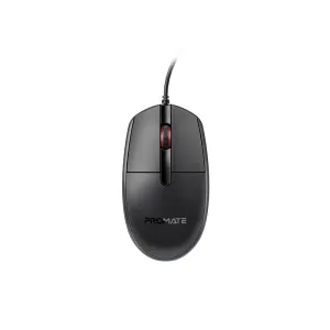 Promate Wired Optical Mouse Ergonomic Design #Cm-1200 Black.