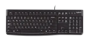 Logitech (920-002495) K120 Wired Keyboard, US/AR Layout - Black