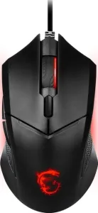 MSI (GM08) Clutch Gaming Mouse - 6x Buttons, 3200Dpi, Weight sys - Red LED on Black