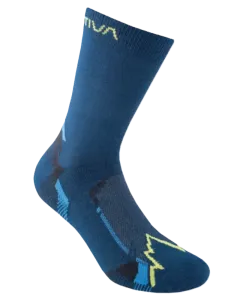 La Sportiva X Cursion Unisex Hiking Sock Blue/Lime Punch