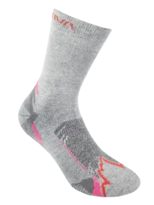 La Sportiva X Cursion Unisex Hiking Sock Grey/Cherry Tomato