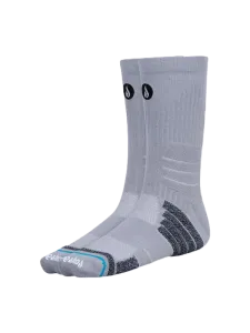 Oil And Gaz Comfortable Unisex Hiking Crew Socks Light Grey/Black