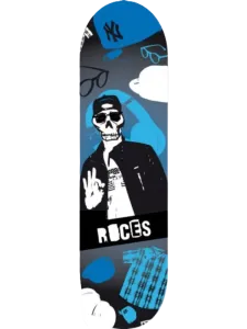 Roces Skull Boy Unisex Skating Skateboard Blue/White/Black