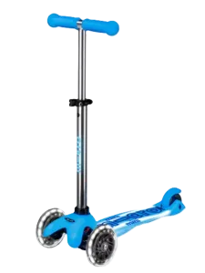 Micro Mini Deluxe Glow Led Plus Kids Skating Scooter Arctic Blue